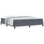vidaXL Lit boxspring avec matelas Gris foncé 180 x 200 cm Velours