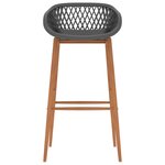 vidaXL Ensemble de bar 7 Pièces Noir et gris