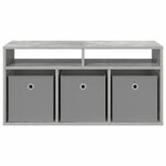 vidaXL Basboard avec tiroir Gris béton 87 x 27 5 x 43 cm