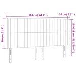 vidaXL Tête de lit à LED Crème 163x16x118/128 cm Tissu