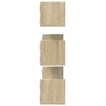 vidaXL Étagères murales 3Pièces chêne sonoma 80x18x18cm bois d'ingénierie