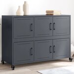 vidaXL Buffet anthracite 100 5x39x72 cm acier