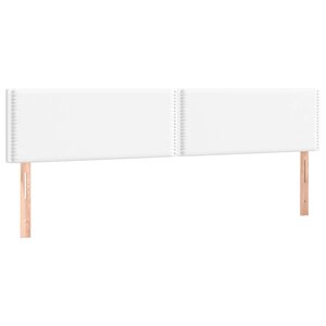 vidaXL Têtes de lit 2 Pièces Blanc 100x5x78/88 cm Similicuir