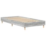 vidaXL Lit 90x200 cm Gris Sonoma en bois d'ingénierie