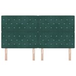 vidaXL Tête de Lit en Velours Argyle Vert foncé 180 cm Velours