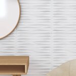 vidaXL Panneaux muraux 48 Pièces blanc 50x50 cm XPS 12 m² pierre