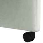 vidaXL Chaises de Salle à Manger avec Roues 2 Pièces Gris clair Velours