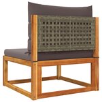vidaXL Salon de jardin avec coussins 6 Pièces bois d'acacia solide