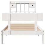 vidaXL Lit bibliothèque sans matelas blanc 75x190cm bois de pin massif