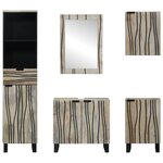 vidaXL Ensemble de mobilier de salle de bain 5 Pièces Marron noyer