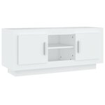 vidaXL Meuble TV blanc 102x35x45 cm bois d'ingénierie