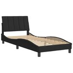 vidaXL Cadre de lit sans matelas Hanko noir 90x200 cm velours