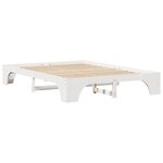 vidaXL Cadre de lit Blanc 140 x 200 cm Bois massif en pin