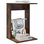 vidaXL Table d'appoint Chêne fumé 40 x 38 x 62 5 cm Bois d'ingénierie