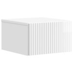 vidaXL Cabinet de chevet mural 2 Pièces Blanc brillant 33 x 34 5 x 20 cm