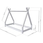 Lit tipi enfant NAKANA 80 x 160 beige