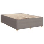 vidaXL Sommier à lattes de lit avec matelas Taupe 160x200 cm Tissu