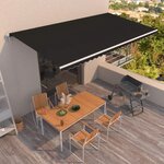 vidaXL Auvent rétractable automatique 600x350 cm Anthracite