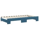 vidaXL Lit de jour avec lit gigogne et matelas bleu 100x200 cm velours