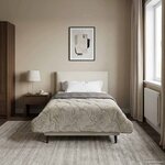 vidaXL Duvet d'été simple Matelassé Gris clair 140 x 220 cm