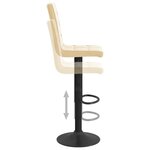 vidaXL Tabourets de bar lot de 2 crème velours