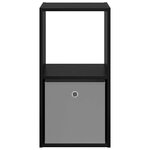 vidaXL Table de chevet avec tiroir 2 Pièces Chêne noir 35 x 32 x 68 5 cm