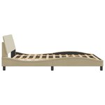 vidaXL Cadre de lit sans matelas crème 140x190 cm tissu