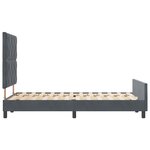vidaXL Cadre de lit avec tête de lit Gris foncé 120 x 190 cm Velours