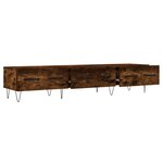vidaXL Meuble TV chêne fumé 150x36x30 cm bois d'ingénierie