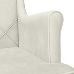 vidaXL Fauteuil Crème Velours