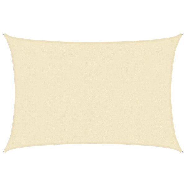 vidaXL Voile d'ombrage 160 g/m² Crème 2 5x3 5 m PEHD