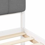 vidaXL Cadre de lit avec tête de lit rembourrée Taupe 200 x 200 cm