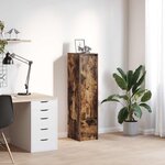 vidaXL Buffet haut chêne fumé 29 5x34x119 5 cm bois d'ingénierie