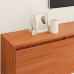 vidaXL Cabinets muraux avec porte 2 Pièces Marron cire 100 x 30 x 35 cm