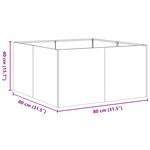 vidaXL Jardinière vert olive 80x80x40 cm acier laminé à froid
