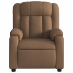 vidaXL Fauteuil inclinable électrique Marron Tissu