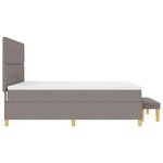 vidaXL Lit à ressorts avec tête de lit Taupe 200 x 180 cm tissu