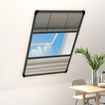 vidaXL Moustiquaire plissée pour fenêtre Aluminium 80x160 cm et auvent
