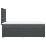 vidaXL Sommier à lattes de lit avec matelas Gris foncé 80x200 cm Tissu