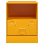 vidaXL Table de chevet jaune moutarde 34 5x39x44 cm acier