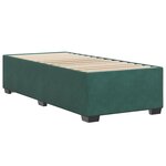 vidaXL Cadre de lit sans matelas vert foncé 90x190 cm velours