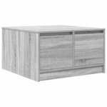 vidaXL Table basse avec tiroirs sonoma gris 70 5x70x40 cm