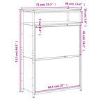 vidaXL Armoire à chaussures chêne fumé 75x34x112 cm bois d'ingénierie