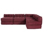 vidaXL Unité de canapé modulaire 4 Pièces Marron Tissu