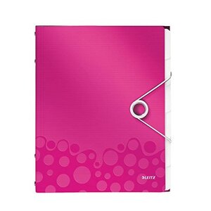 Trieur WOW Polypro A4 6 compartiments Rose métallisé LEITZ