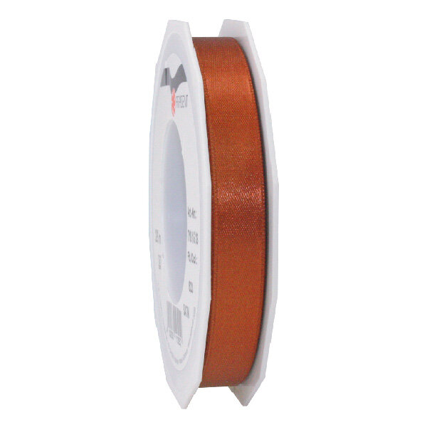 Satin double face 25-m-rouleau 15 mm cannelle