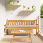 vidaXL Coussin de palette Beige 180 x 40 x 8 cm Tissu Oxford