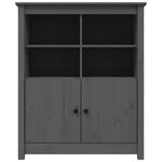 vidaXL Buffet Gris 83x41 5x100 cm Bois massif de pin