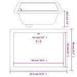 vidaXL Évier de salle de bain blanc rectangulaire céramique