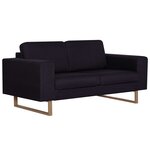 vidaXL Ensemble de canapé 2 Pièces tissu noir